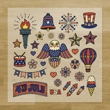Retro Patriot Iron-On Transfer Pack