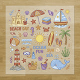 Beach Day Ocean Fun Iron-On Transfer Pack
