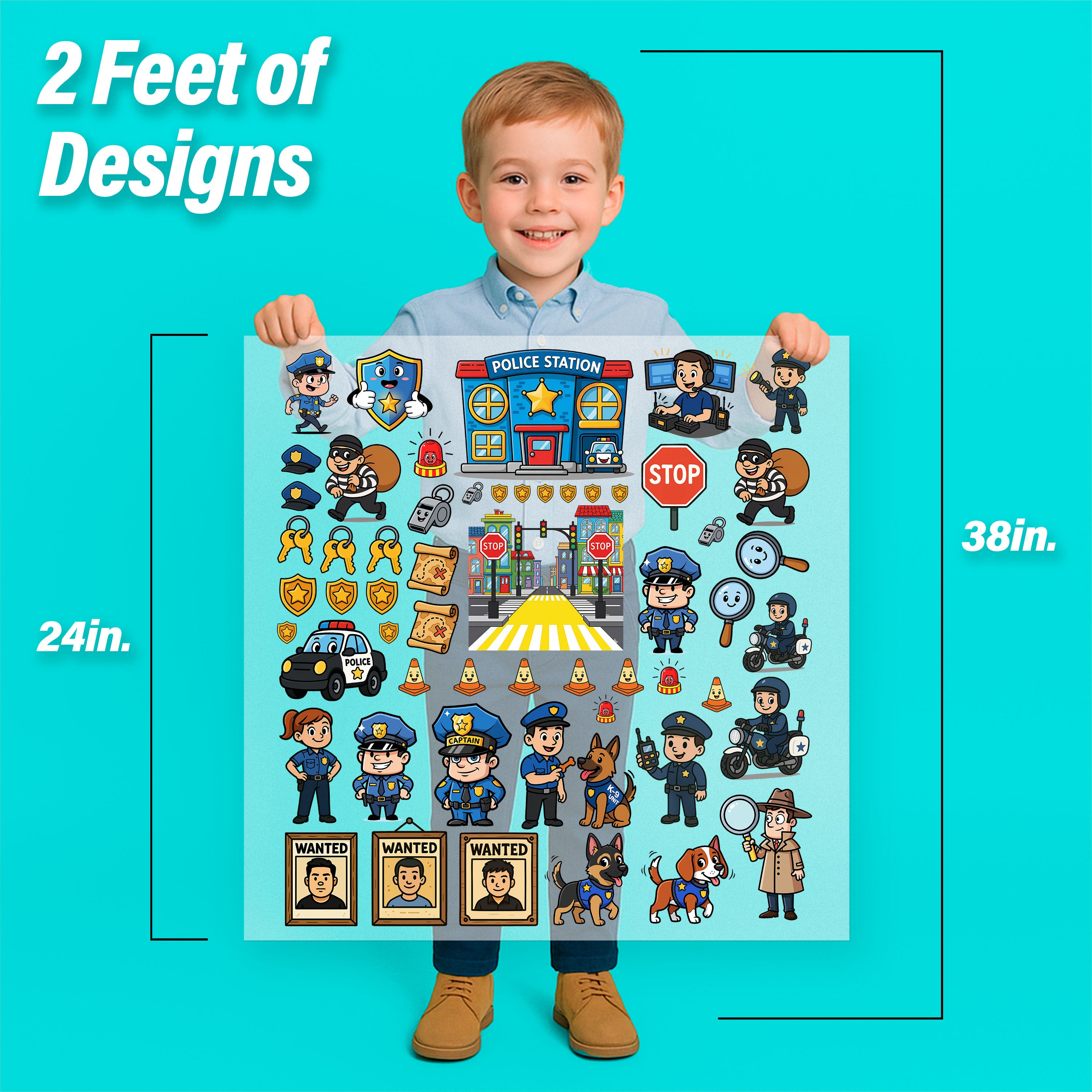 Build Your Own Police Station Iron-On Transfer Pack