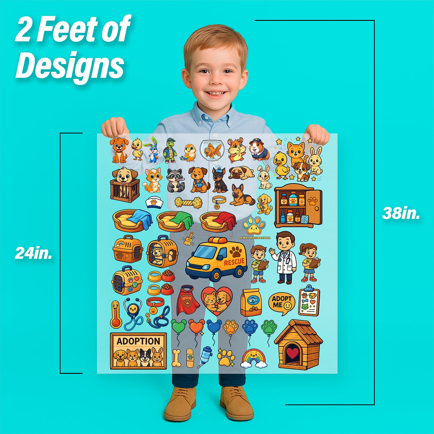 Build Your Own Animal Rescue Iron-On Transfer Pack