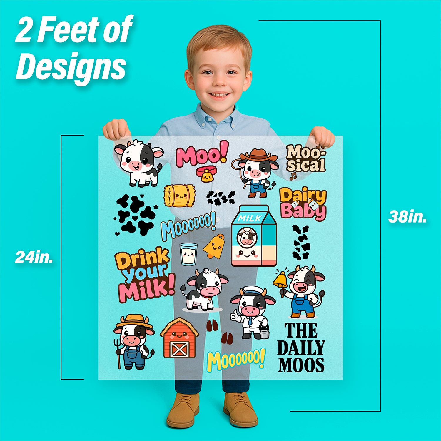 Cow Iron-On Transfer Pack
