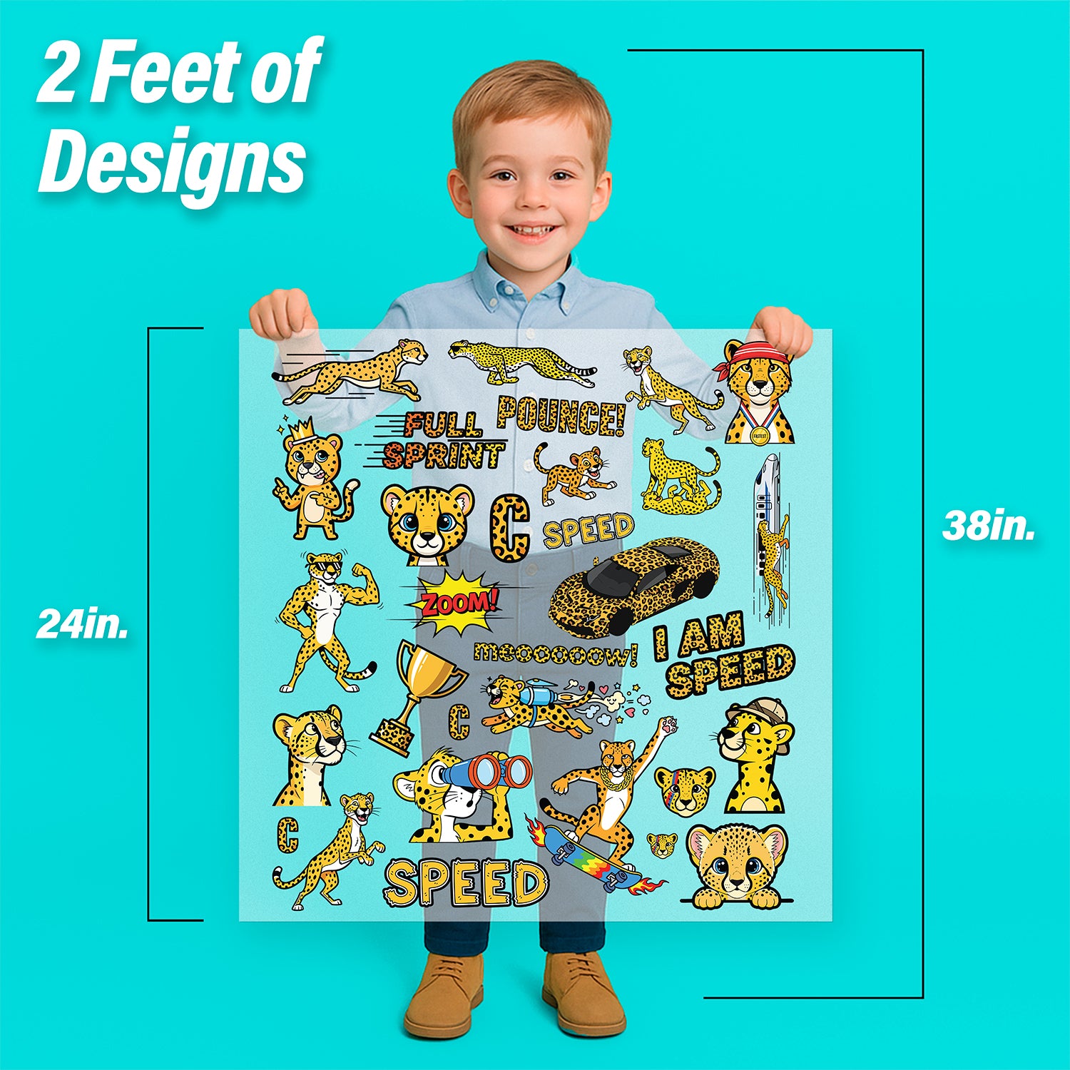 Cheetahs Iron-On Transfer Pack