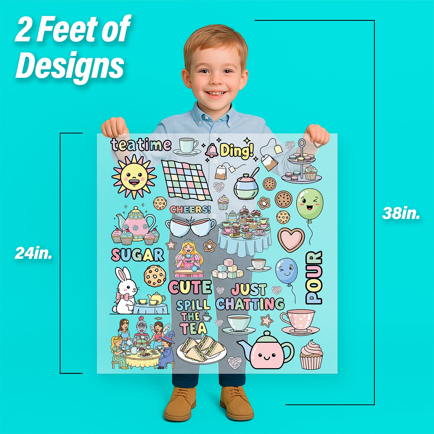 Tea Party Iron-On Transfer Pack