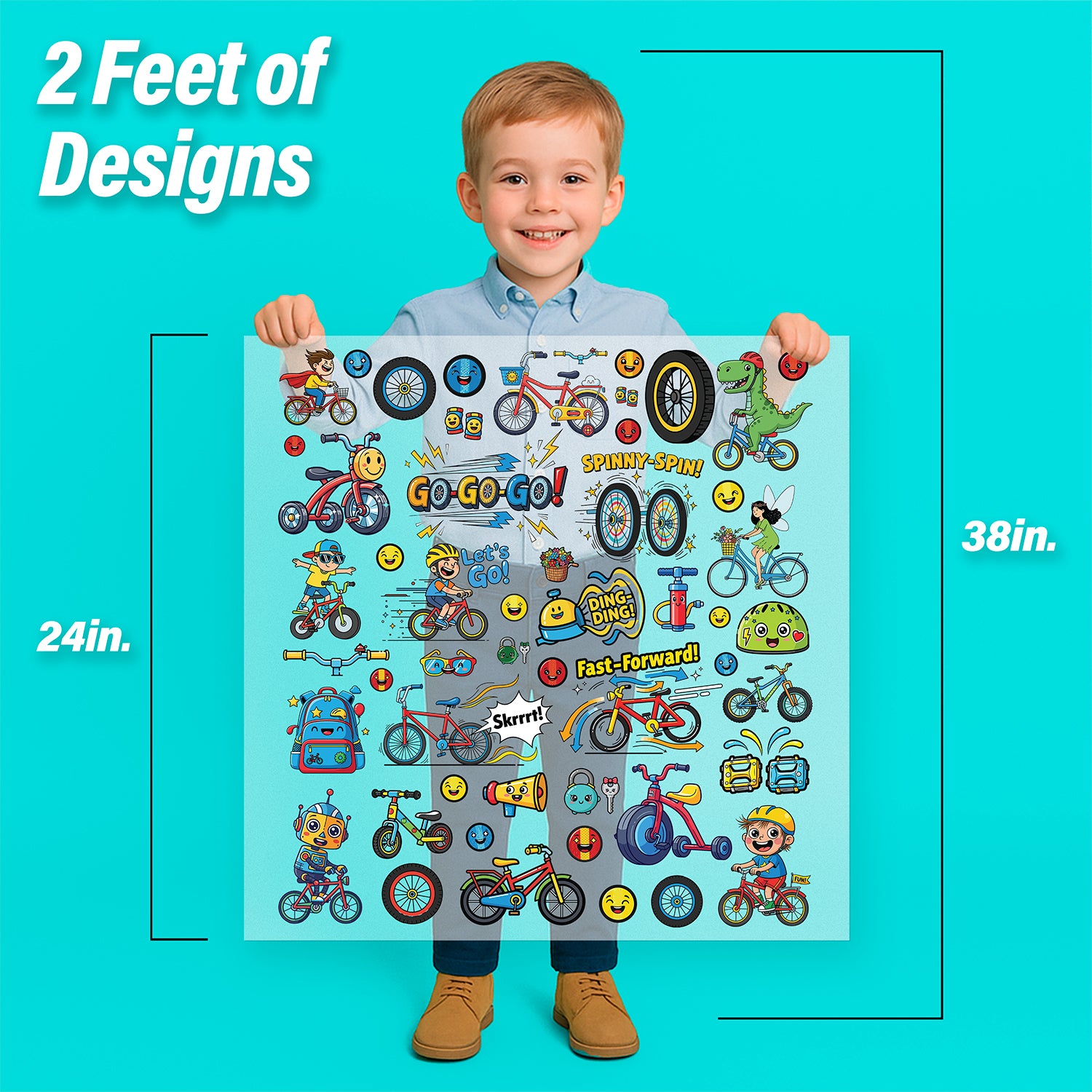 Biking Iron-On Transfer Pack