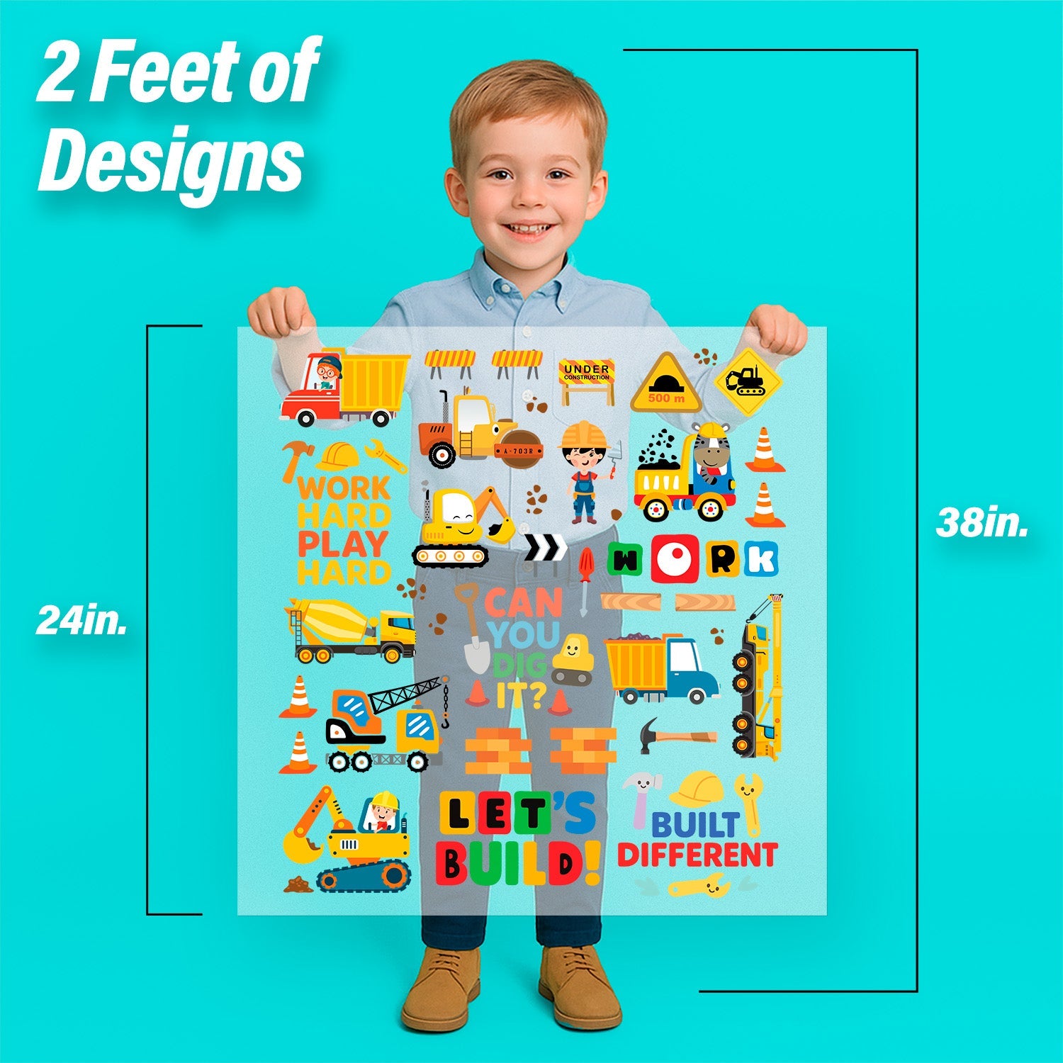 Construction Iron-On Transfer Pack
