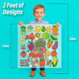 Fruits & Vegetables with Faces Iron-On Transfer Pack