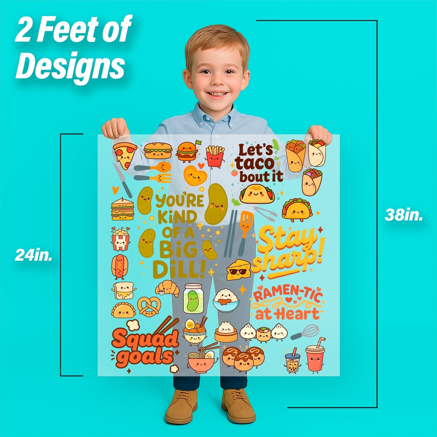 Savory Food with Faces Iron-On Transfer Pack