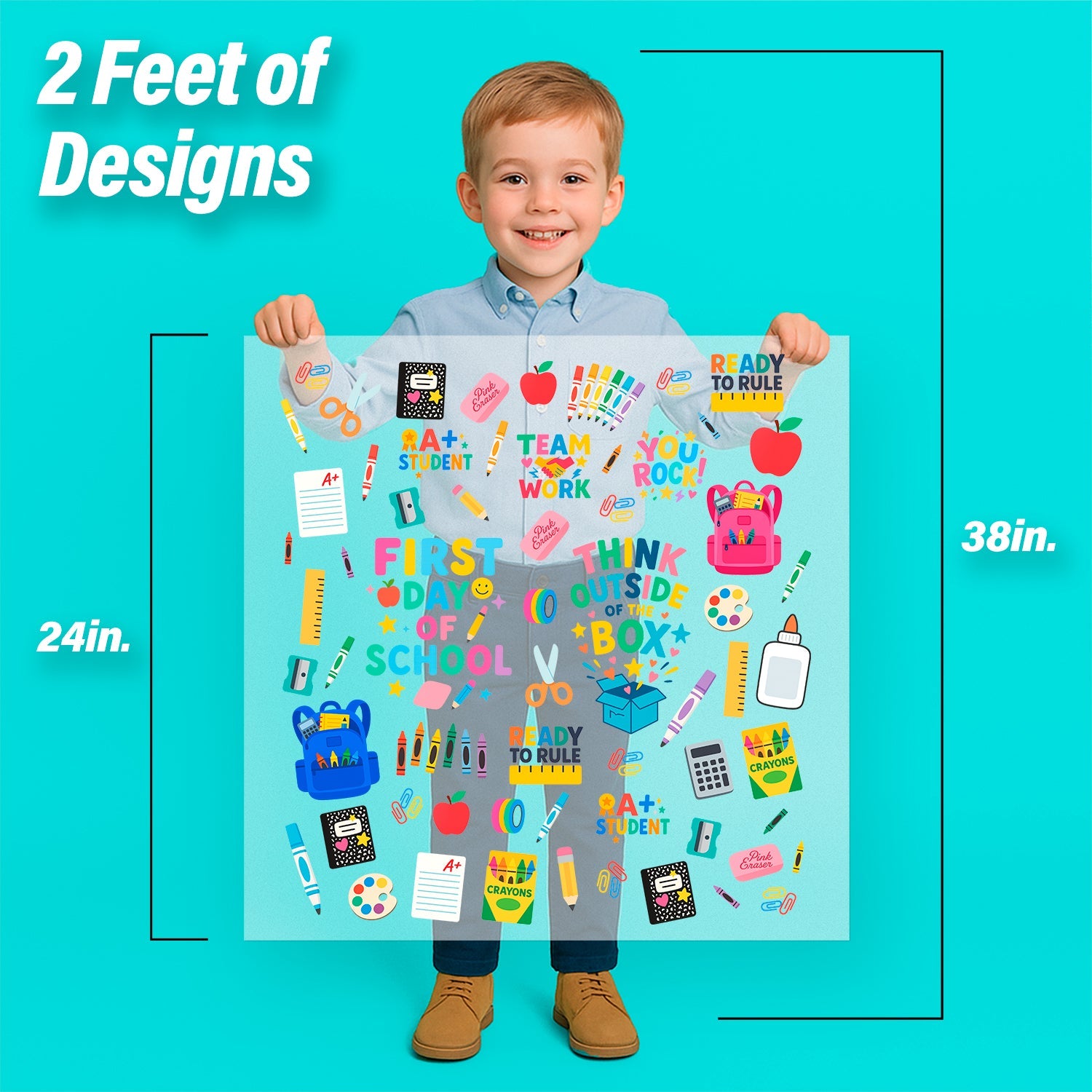 School Supplies Iron-On Transfer Pack