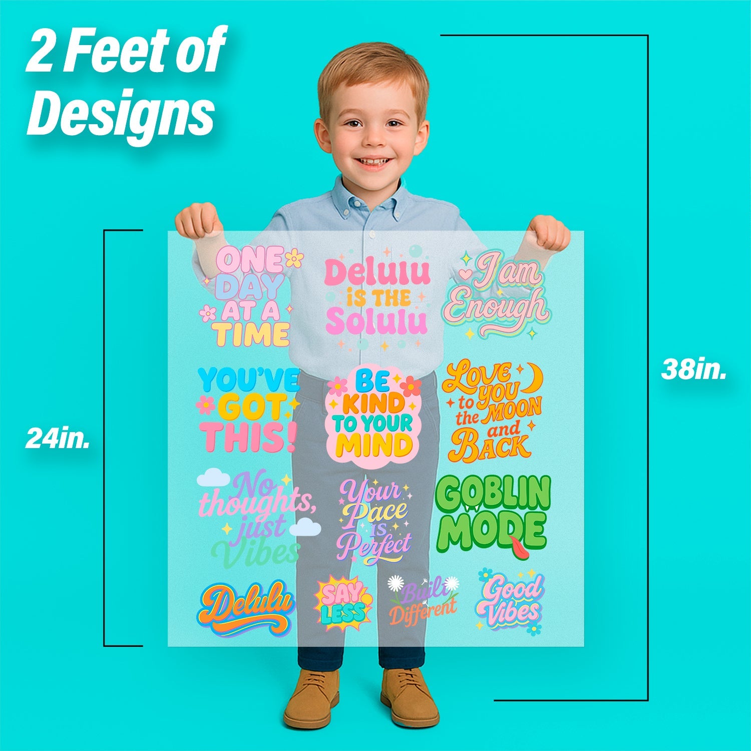 Trendy Sayings & Phrases Iron-On Transfer Pack
