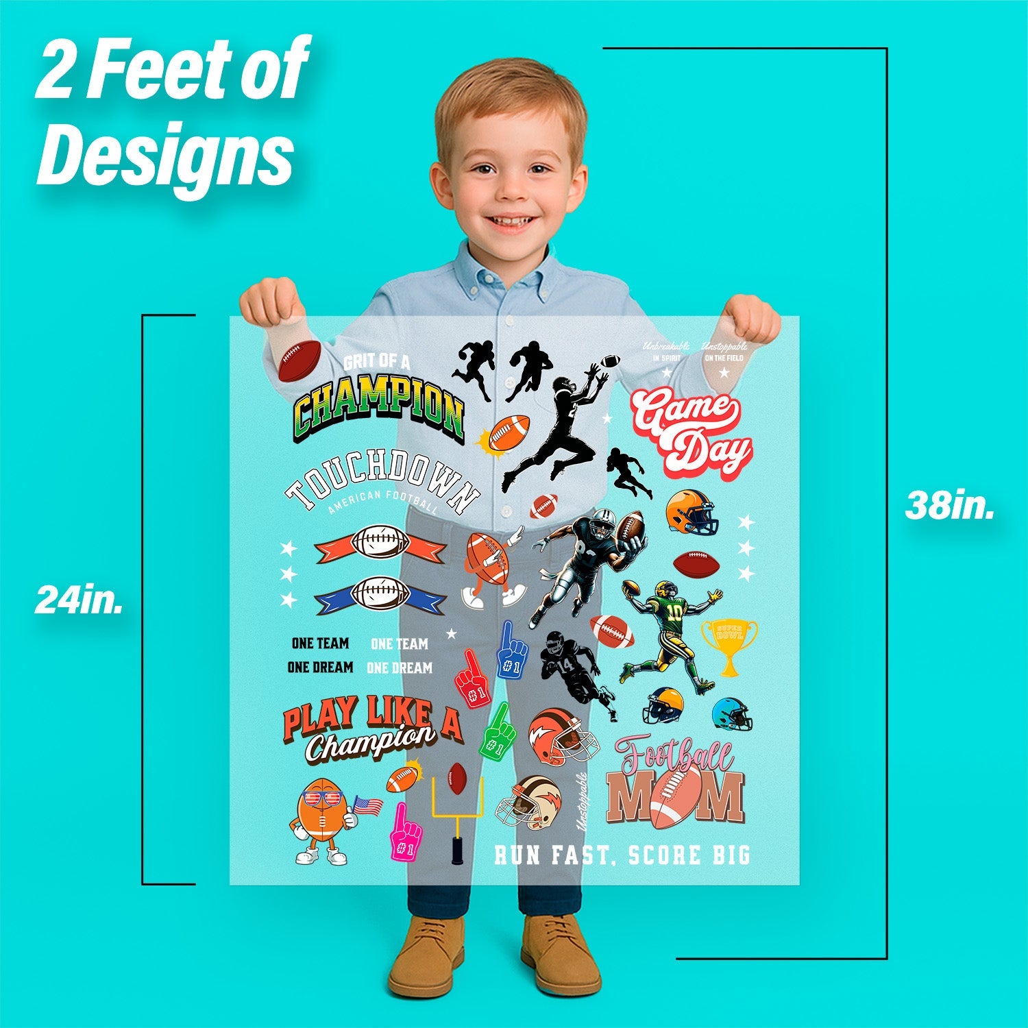 Football Iron-On Transfer Pack