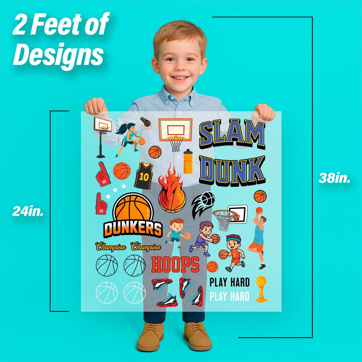 Basketball Iron-On Transfer Pack