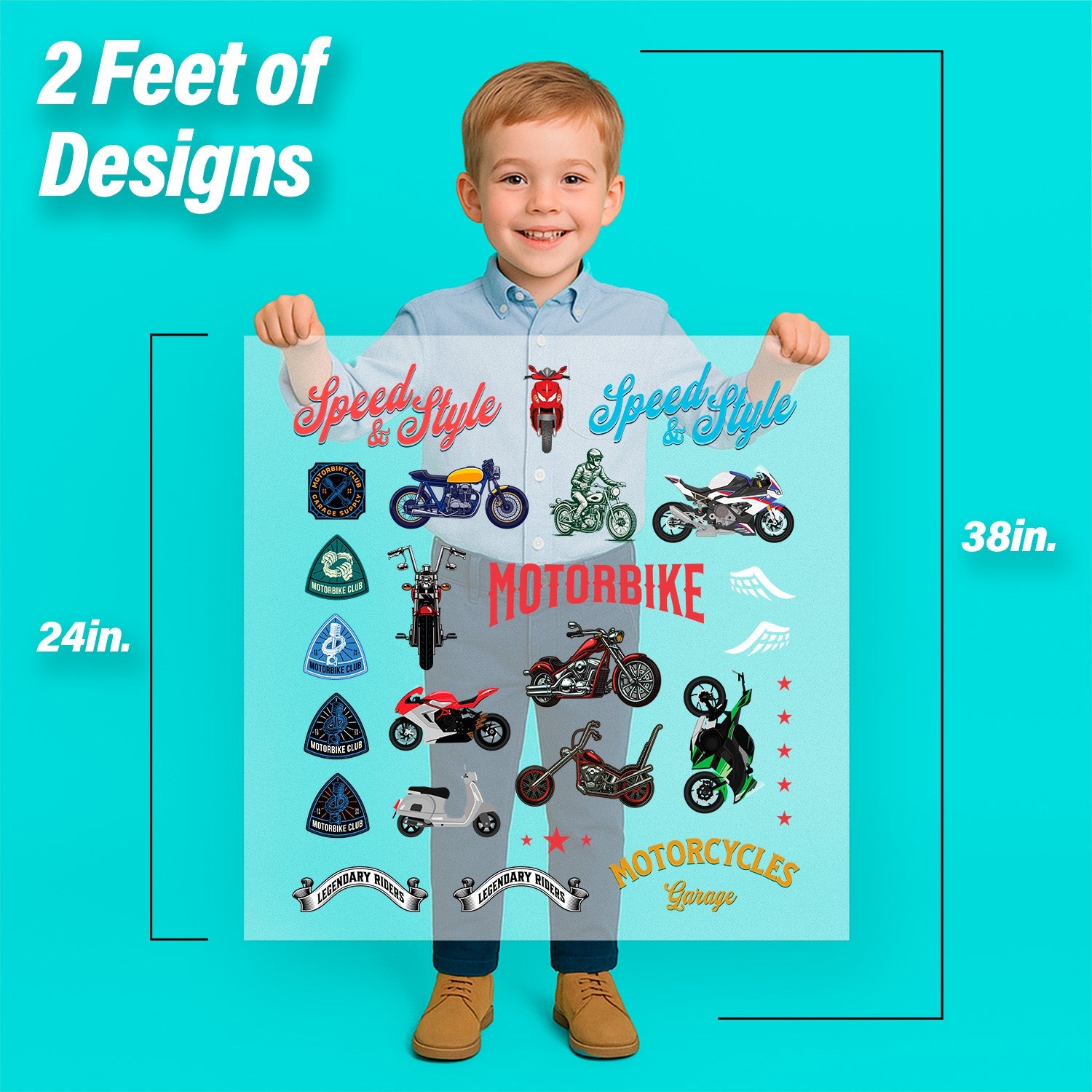 Motorcycles Iron-On Transfer Pack