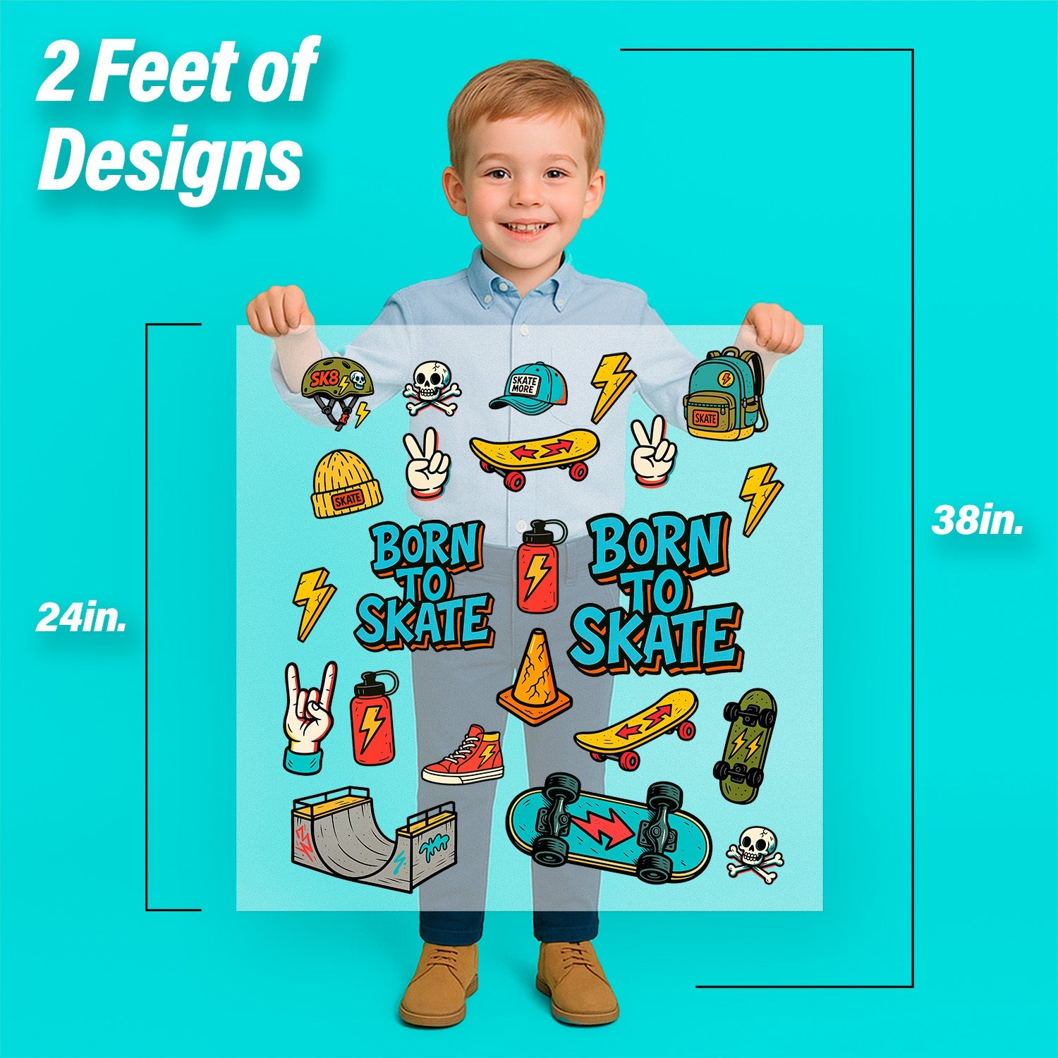 Skateboarding Iron-On Transfer Pack