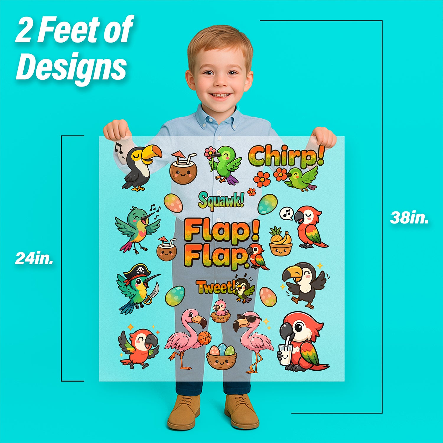 Tropical Birds Iron-On Transfer Pack