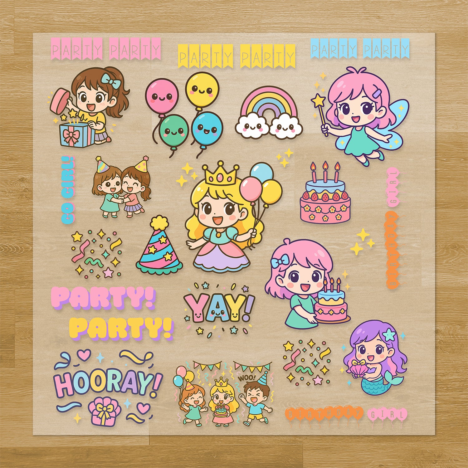Birthday Girl Iron-On Transfer Pack