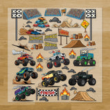Build Your Own Monster Truck Arena Iron-On Transfer Pack