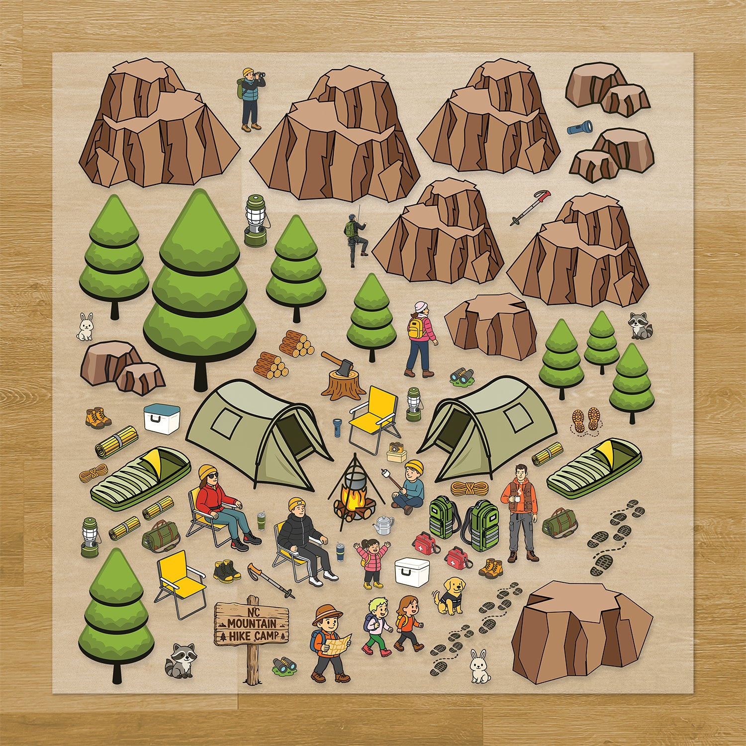 Build Your Own Mountain Hike Iron-On Transfer Pack