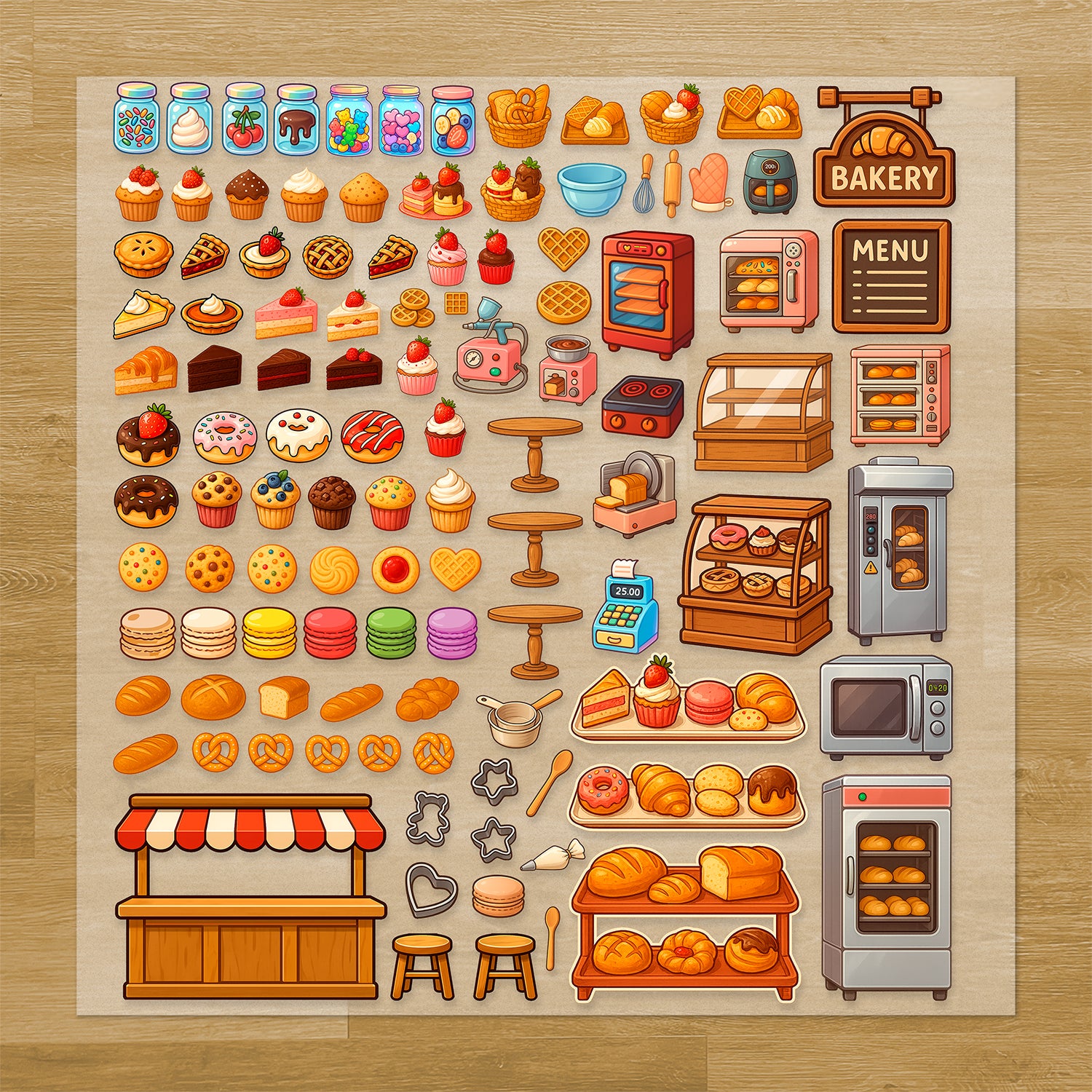 Build Your Own Bakery Iron-On Transfer Pack