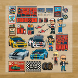 Build Your Own Car Garage Iron-On Transfer Pack