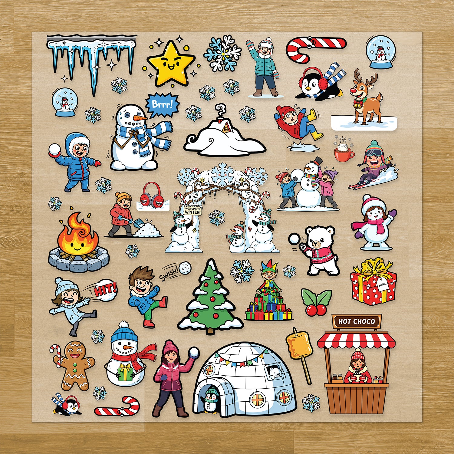 Build Your Own Winter Wonderland Iron-On Transfer Pack