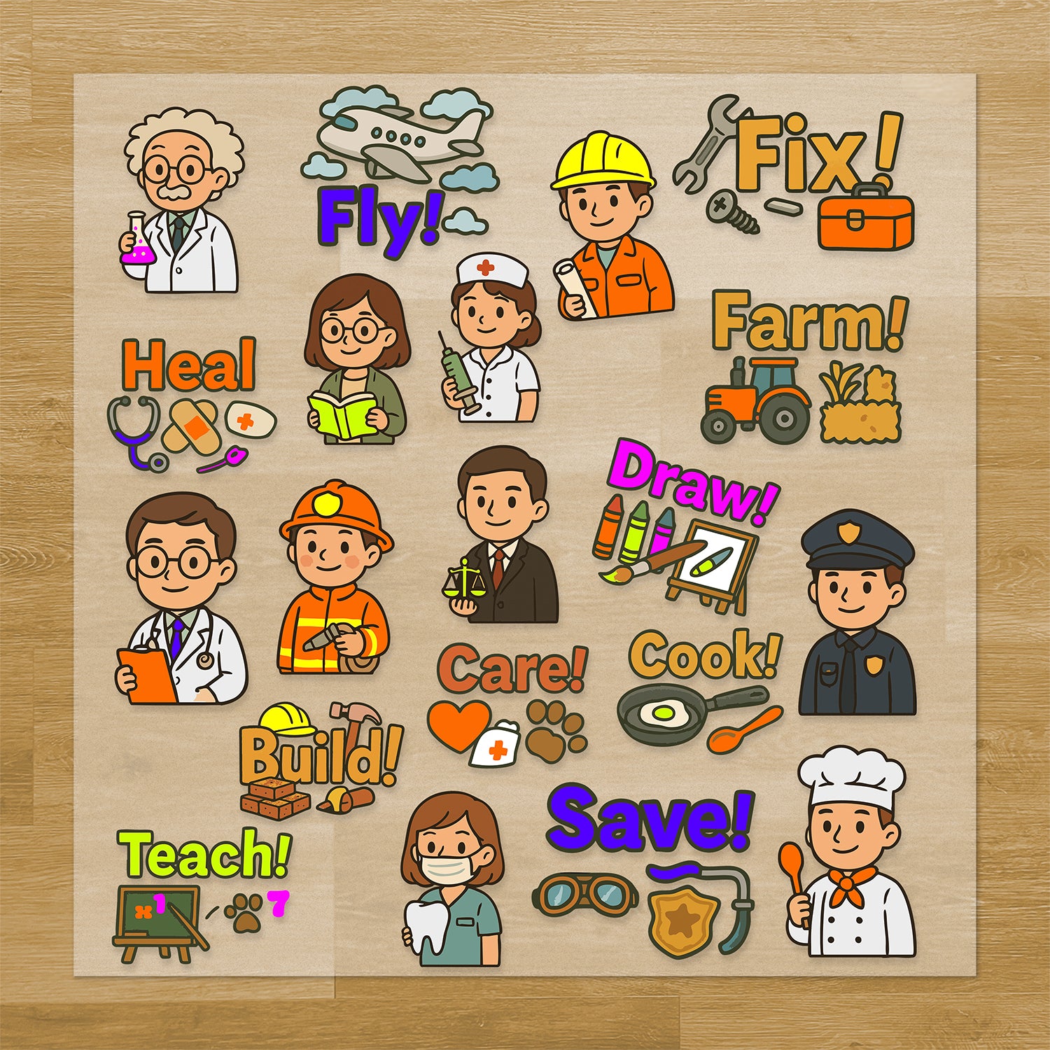 Careers Iron-On Transfer Pack