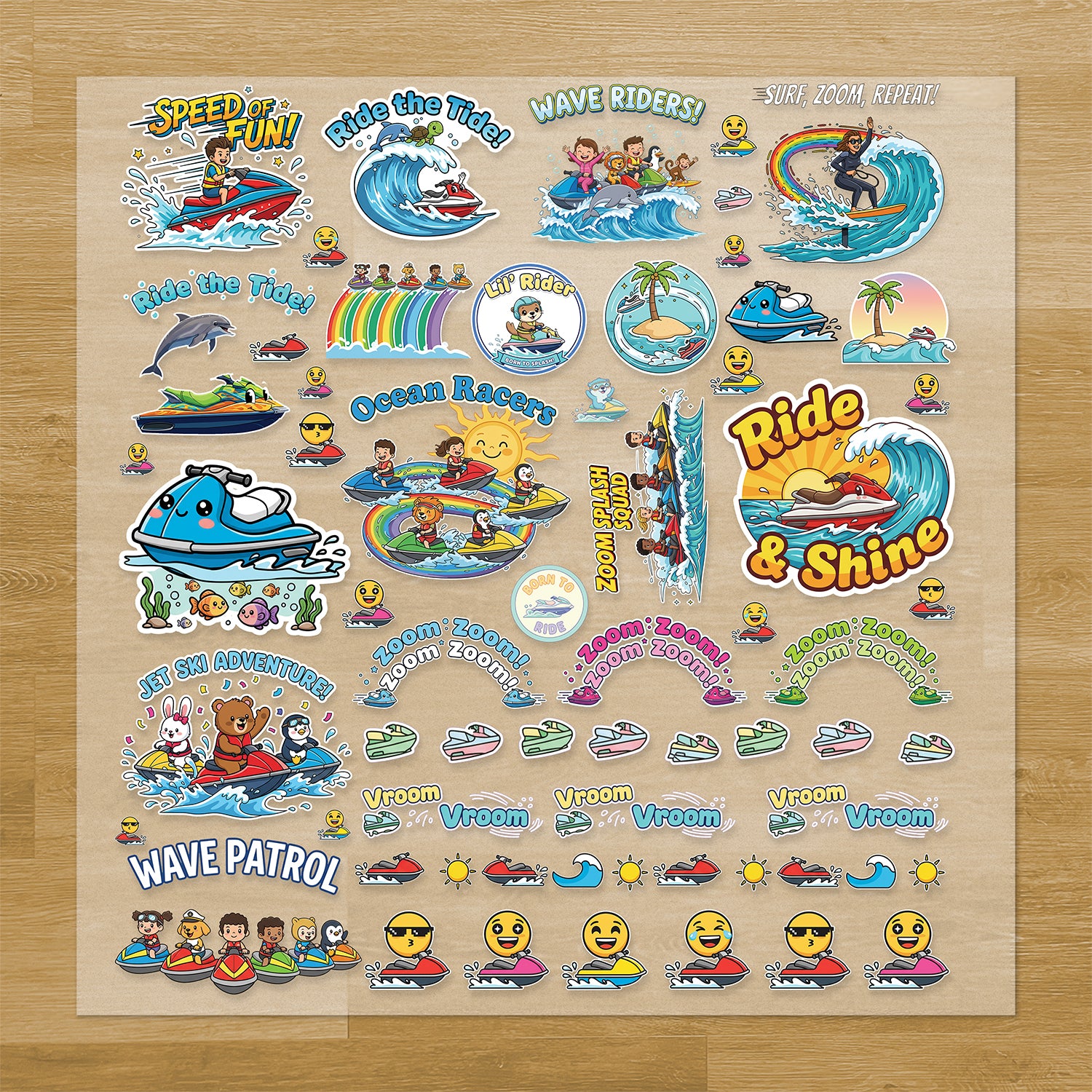 Jet Skis Iron-On Transfer Pack