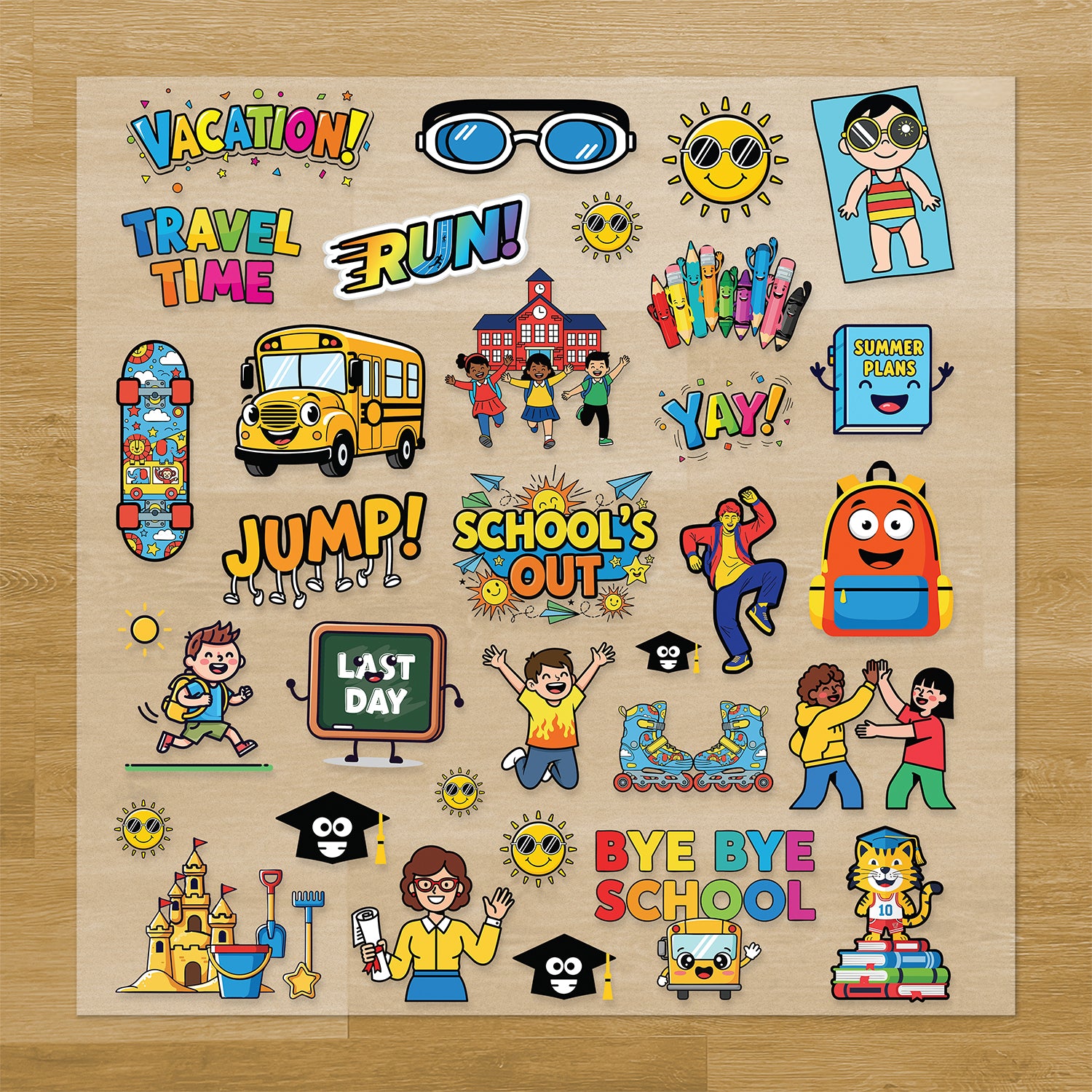 Last Day of School Iron-On Transfer Pack