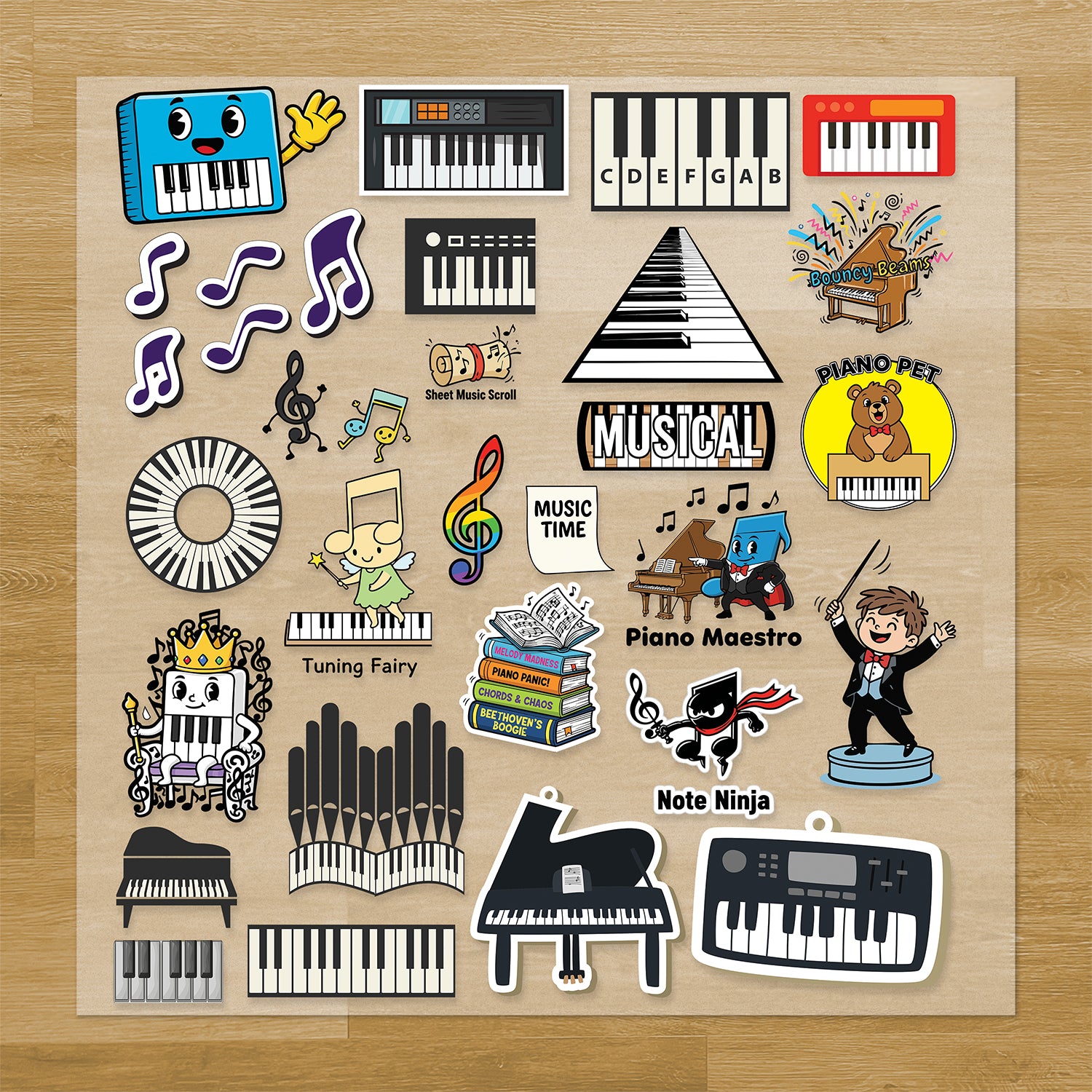 Piano Iron-On Transfer Pack