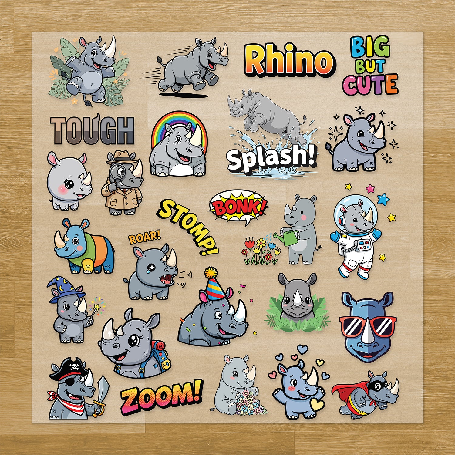 Rhinos Iron-On Transfer Pack