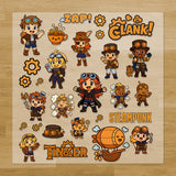 Steampunk Iron-On Transfer Pack