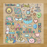 Tea Party Iron-On Transfer Pack