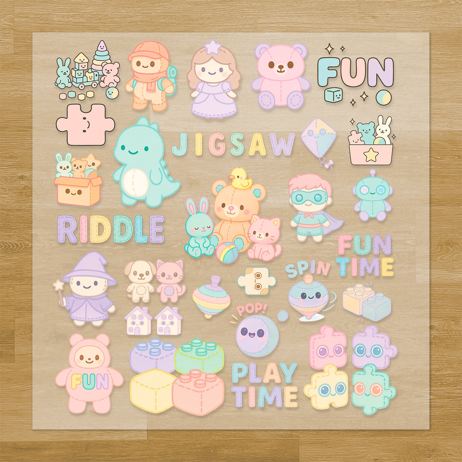 Toys and Puzzles Iron-On Transfer Pack