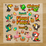Tropical Birds Iron-On Transfer Pack