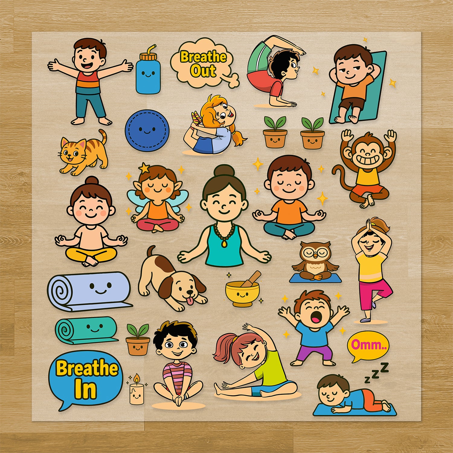 Yoga Iron-On Transfer Pack
