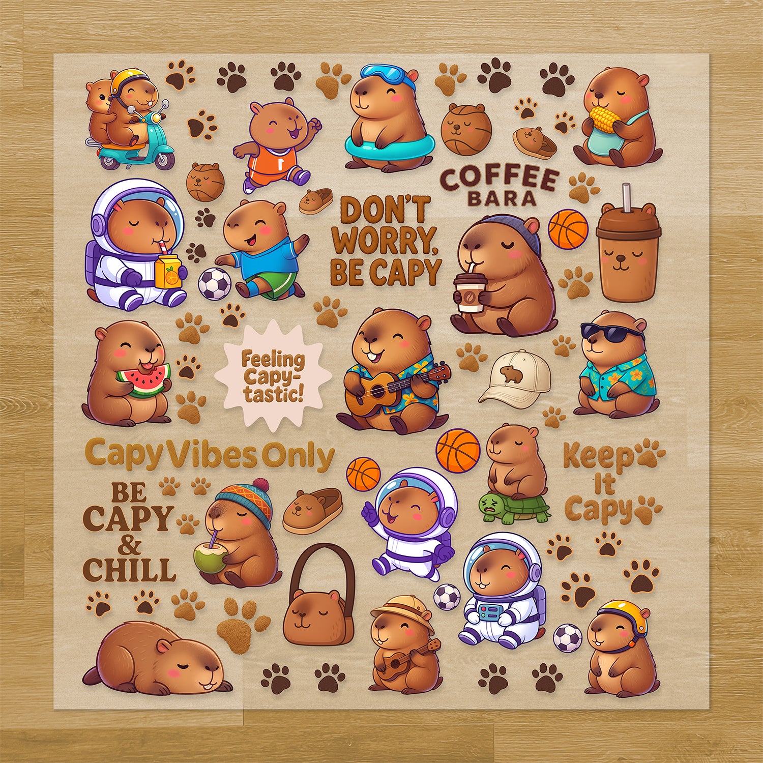 Capybaras Iron-On Transfer Pack