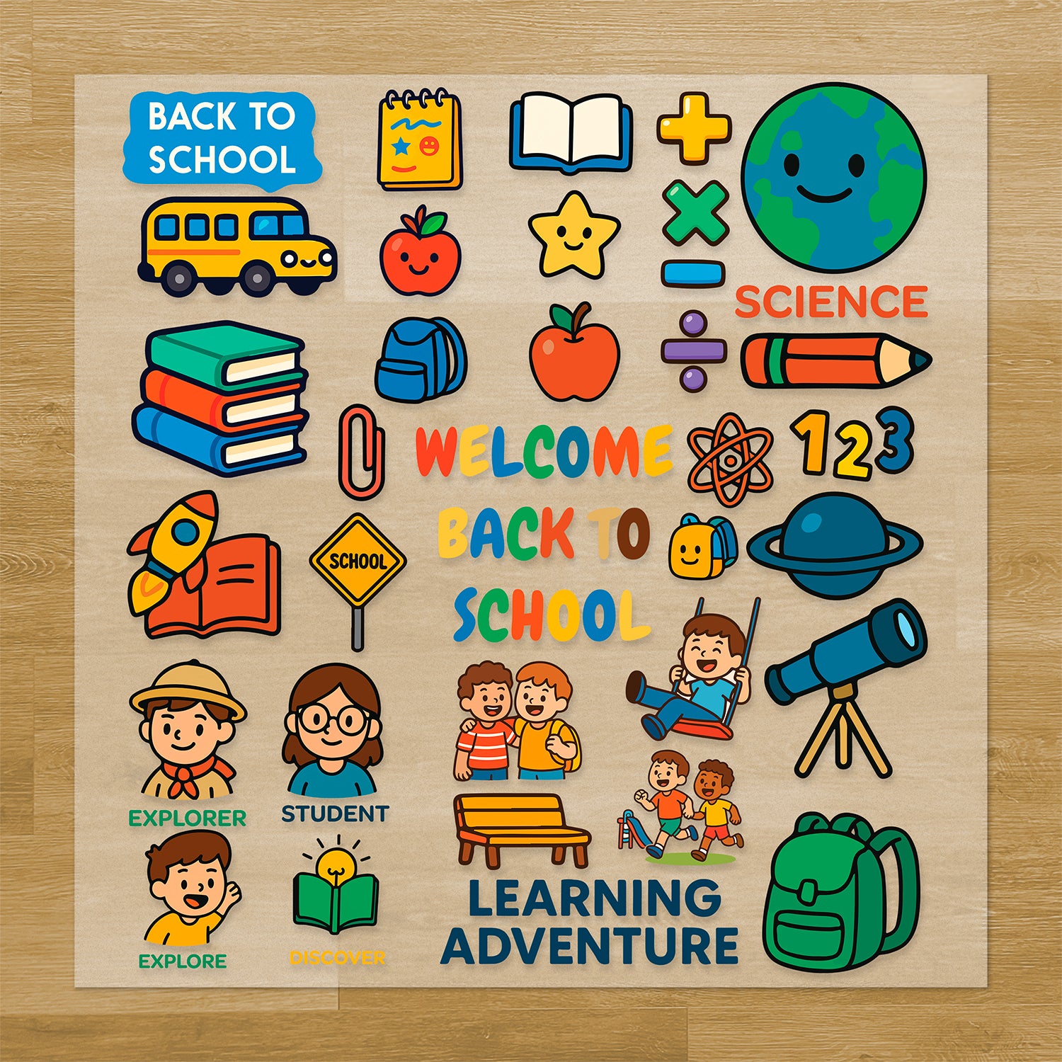 First Day of School Iron-On Transfer Pack