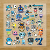 Cute Robots Iron-On Transfer Pack