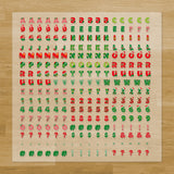Christmas Themed Letters & Symbols Iron-On Transfer Pack