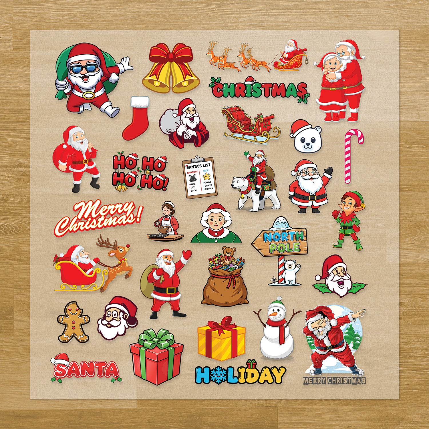 Santa Claus Iron-On Transfer Pack