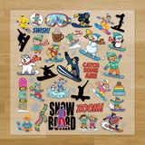 Snowboarding Iron-On Transfer Pack