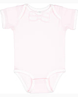 Rabbit Skins RS4407 Infant Baby Rib Bow Tie Bodysuit