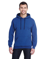 Fruit of the Loom SF77R Adult Sofspun Striped Hooded Sweatshirt