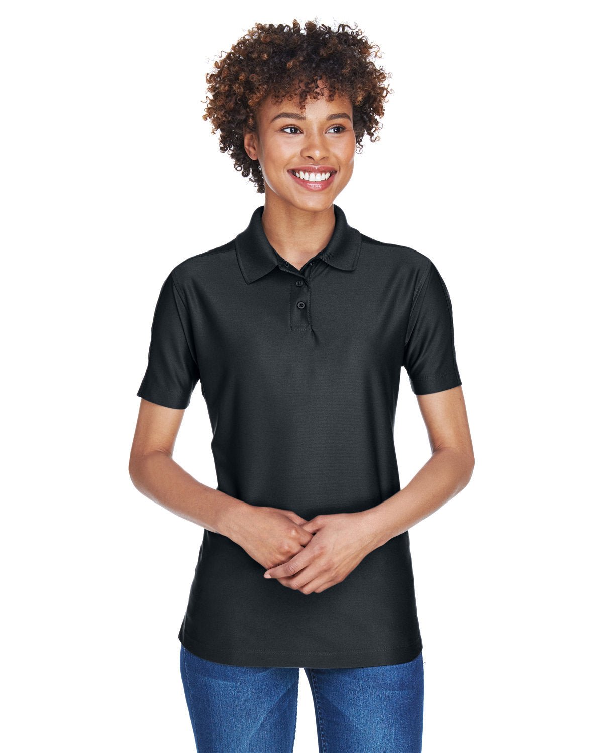 UltraClub 8414 Ladies' Cool & Dry Elite Performance Polo - Ninja Transfers