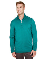 UltraClub UC792 Men's Coastal Pique Fleece Quarter - Zip - Ninja Transfers